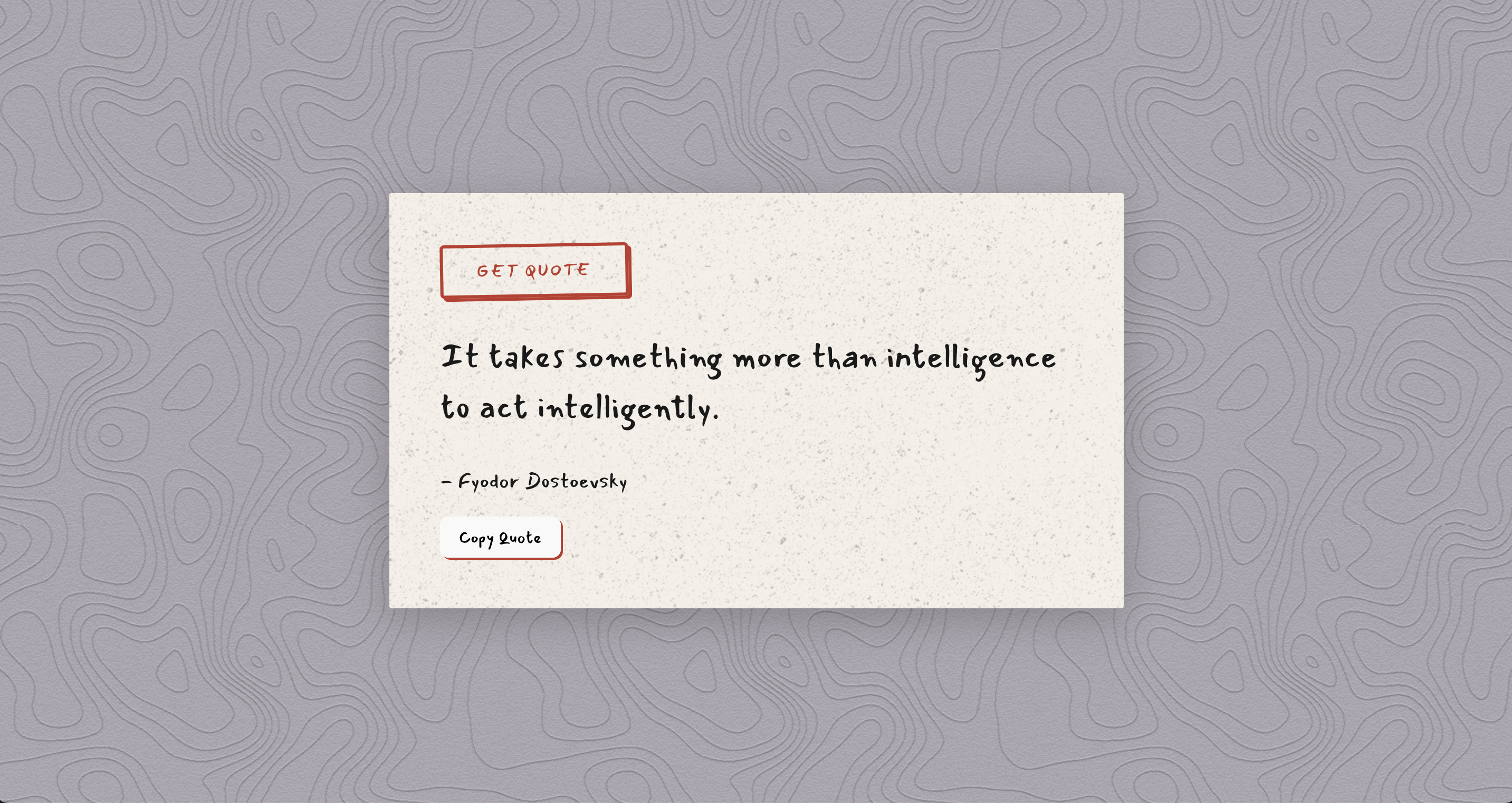 Quotely with quote displayed